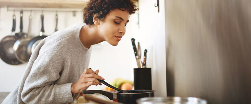 Olfaction improves with sight.